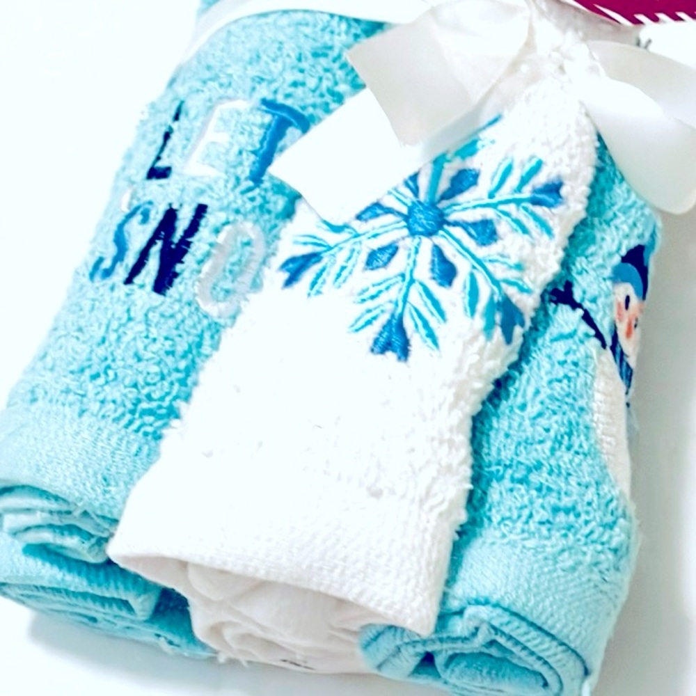 Let it Snow Seasonal Washcloth Set